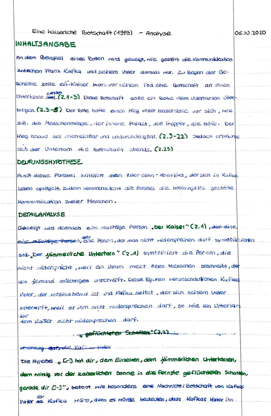 Franz Kafka
Eine kaiserliche Botschaft (1919)
Der Kaiser - so heißt es - hat dir, dem Einzelnen, dem jämmerlichen Untertanen, dem
winzig vor