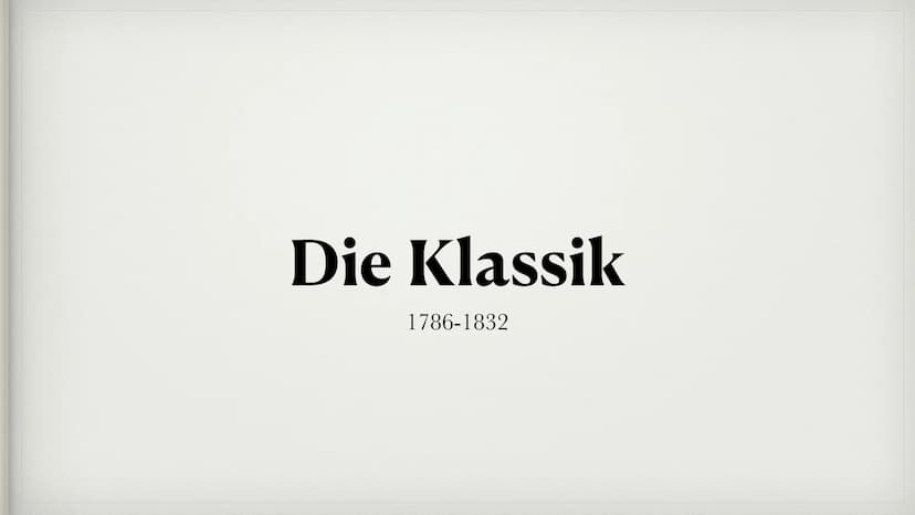 „Toleranz ist immer und überall eine Frage der
inneren
Selbstbefreiung"
- Johann Gottfried Herder Die Klassik
1786-1832 Gliederung
1. Allgem