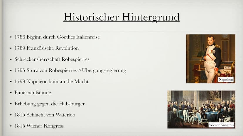 „Toleranz ist immer und überall eine Frage der
inneren
Selbstbefreiung"
- Johann Gottfried Herder Die Klassik
1786-1832 Gliederung
1. Allgem