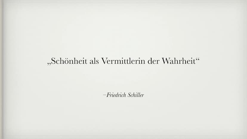 „Toleranz ist immer und überall eine Frage der
inneren
Selbstbefreiung"
- Johann Gottfried Herder Die Klassik
1786-1832 Gliederung
1. Allgem