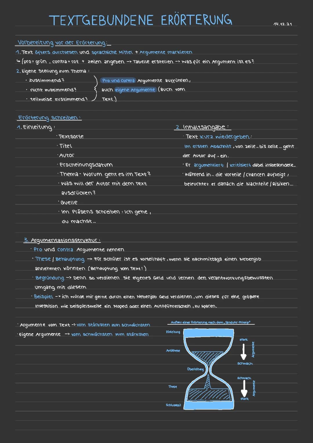 Textgebundene Erörterung 