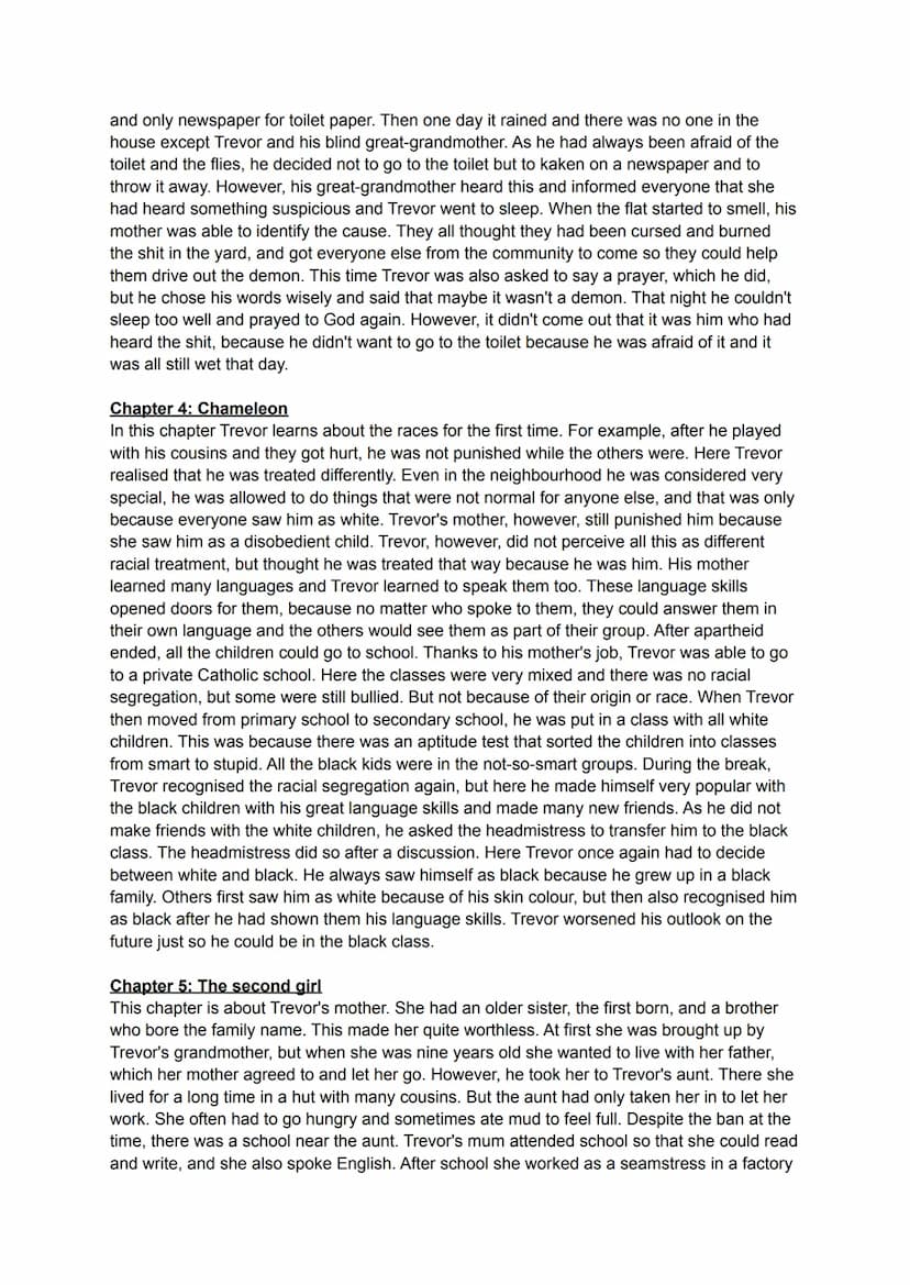 CHAPTERS
Chapter 1: Run
In this chapter, a boy tells how he was thrown out of a moving car by his mother. He could
remember that day very cl