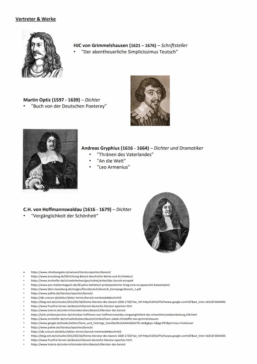 ● Literaturepoche von ca. 1600-1720
port. "barocco" - "unregelmäßige, schiefrunde Perle" (urspr. abwertend)
● prunkvoller/überladener Bau- u