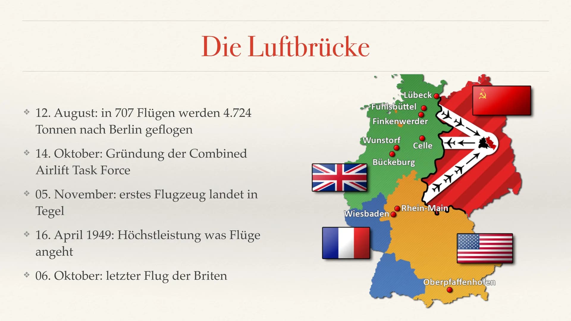 Emma Wagenknecht
Die Berlin- Blockade
Geschichte Leistungskurs Q4 *Vorgeschichte
*Verlauf
1.1. Beginn der Blockade
*1.2. Während der Blockad