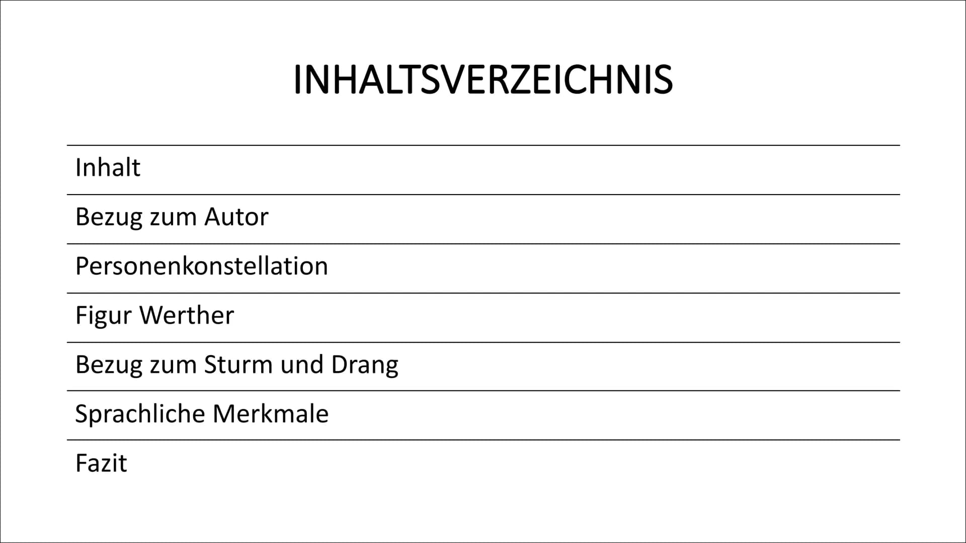 DIE LEIDEN DES JUNGEN
WERTHERS
Johann Wolfgang von Goethe
Ines, Kaman und Kira Inhalt
Bezug zum Autor
INHALTSVERZEICHNIS
Personenkonstellati