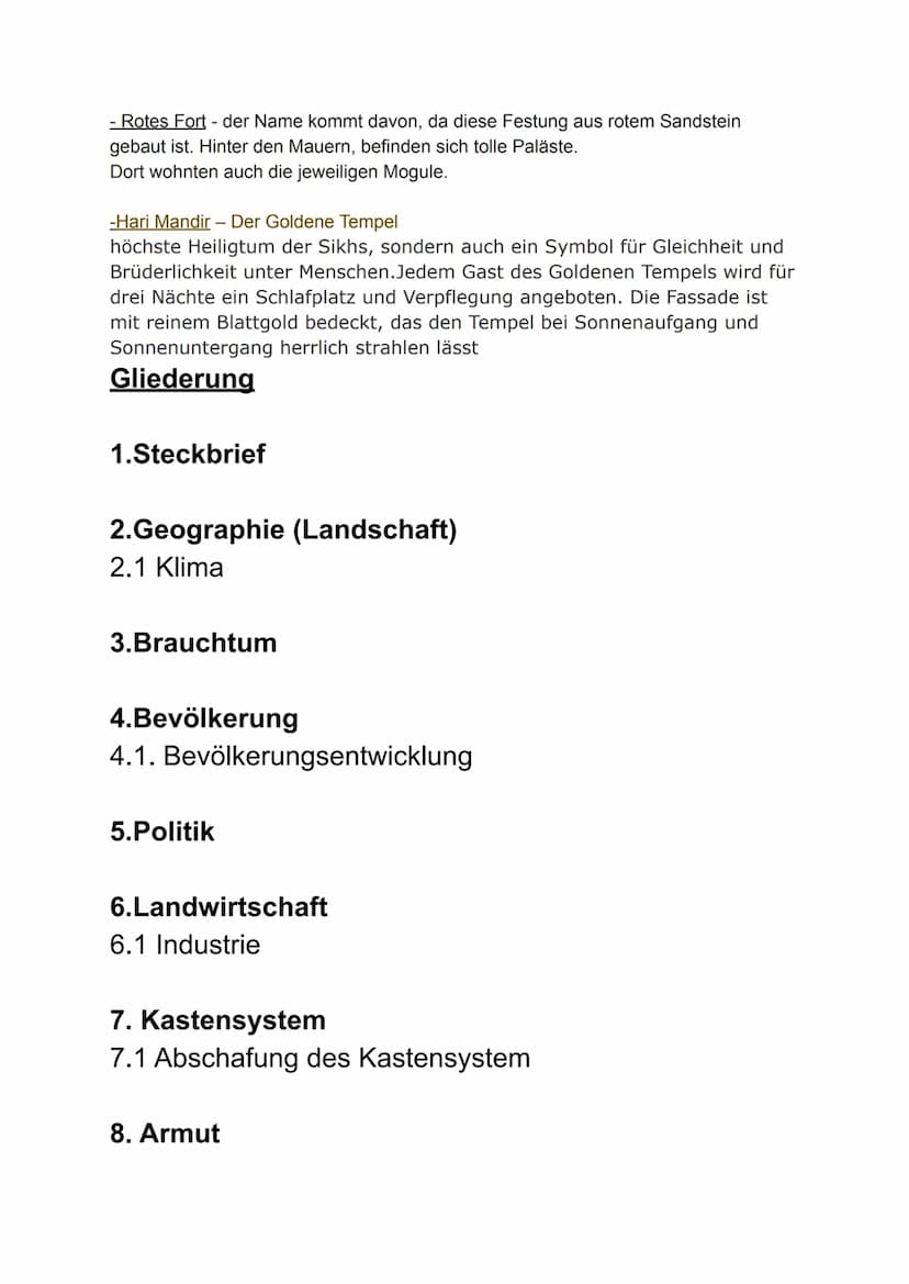 Steckbrief
Indien
Indien kommt von ,,Indus"-> bedeutet Fluss
Betrachtet man Indien von oben, so sieht es aus wie ein Dreieck. Das Land liegt