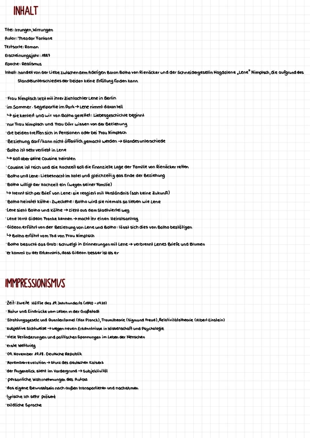IRUNGEN WIRRUNGEN
REALISMUS (oefinition von Fontane)
Realismusbegriff bel Fontane
Ausgangspunkt: Wirklichkeit
geläuterte Darstellung der Wir