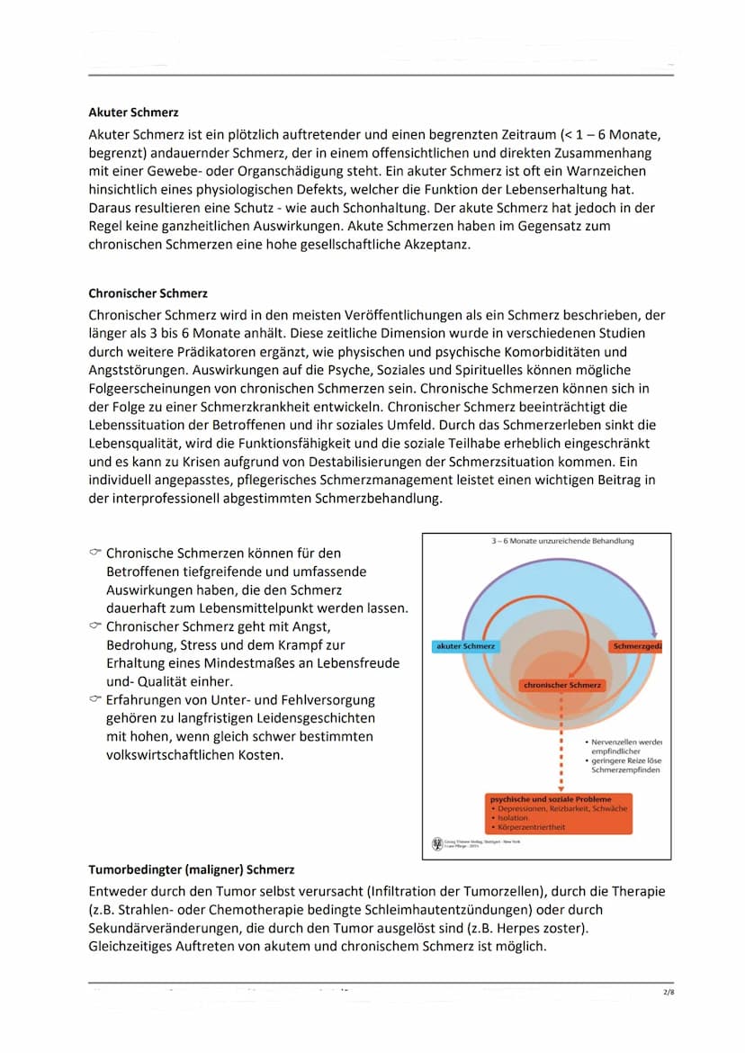 Schmerzmanagement in der Pflege
Definition Schmerz
Schmerz ist eine unangenehme und leidvolle Empfindung mit unterschiedlicher Qualität,
Int