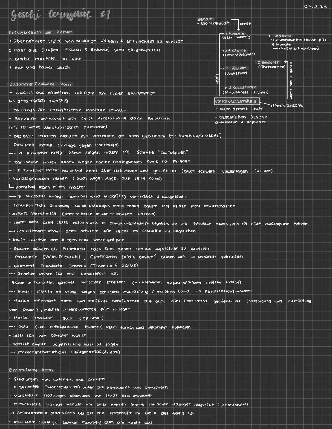 Geschi lenzettel e1
Erfolgsrezept der Römer
1 übernehmen vieles von anderen Völkern & entwickeln es weiter
2 Fast alle (außer Frauen & Sklav