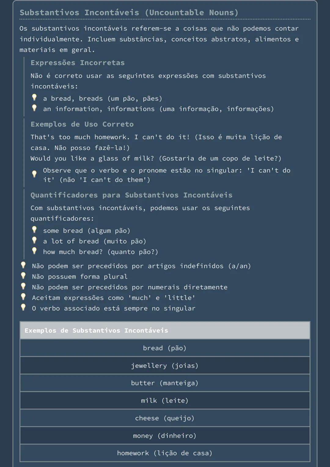 # Substantivos Contáveis e Incontáveis

Introdução aos Substantivos Contáveis e Incontáveis

Na língua inglesa, os substantivos são classifi