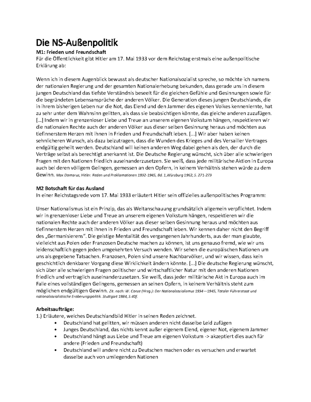 NS-Außenpolitik 1933-1939: Einfach erklärt mit Zeitstrahl und Schaumbild
