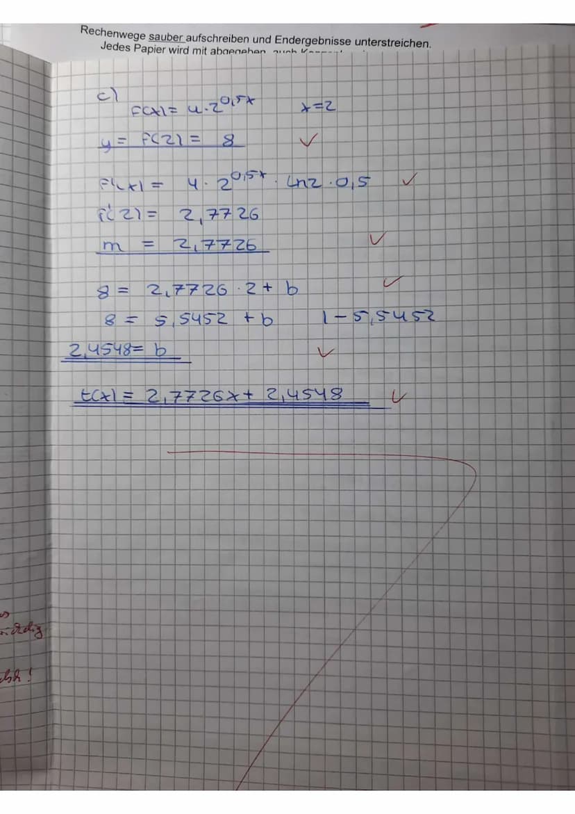 Mathematik
Name:
Punkte: 38/38
15
Note:
Q1 GK
Klausur 2
57.21
Rechenwege sauber aufschreiben und Endergebnisse unterstreichen.
Jedes Papier 