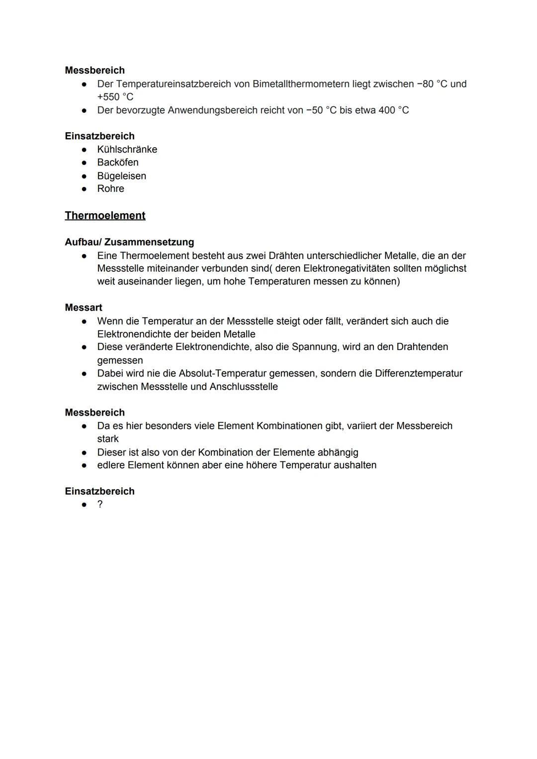 Widerstandsthermometer
Aufbau/ Zusammensetzung
Grundbaustein = Widerstand
Messwiderstände in Schutzrohren
• temperaturempfindlicher Teil in 