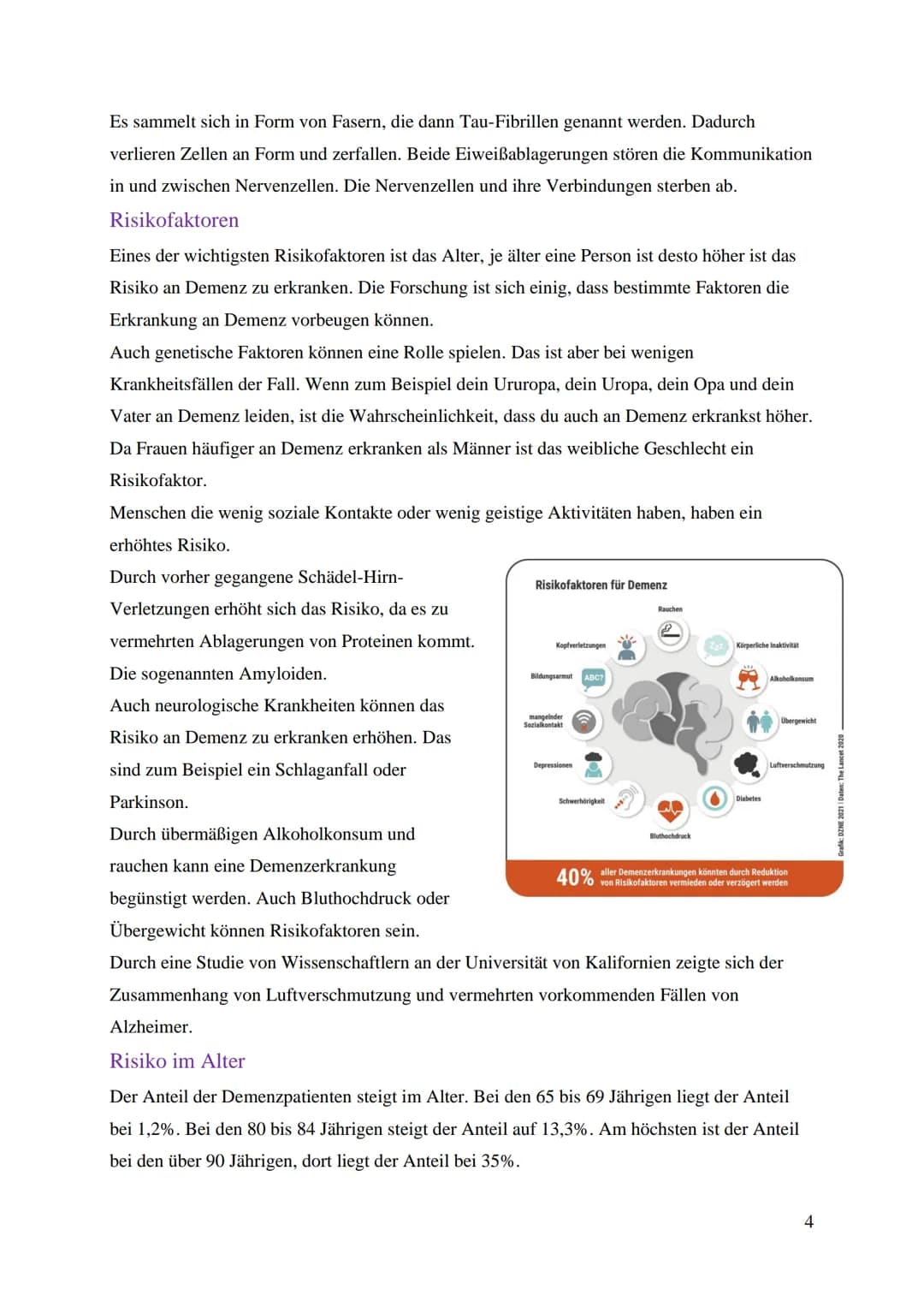 Demenz Inhaltsverzeichnis
1. Allgemeines
1.1 Primäre Demenz
1.2 Sekundäre Demenz
1.3 Alzheimer-Demenz
1.4 Vaskuläre Demenz
1.5 Frontotempora