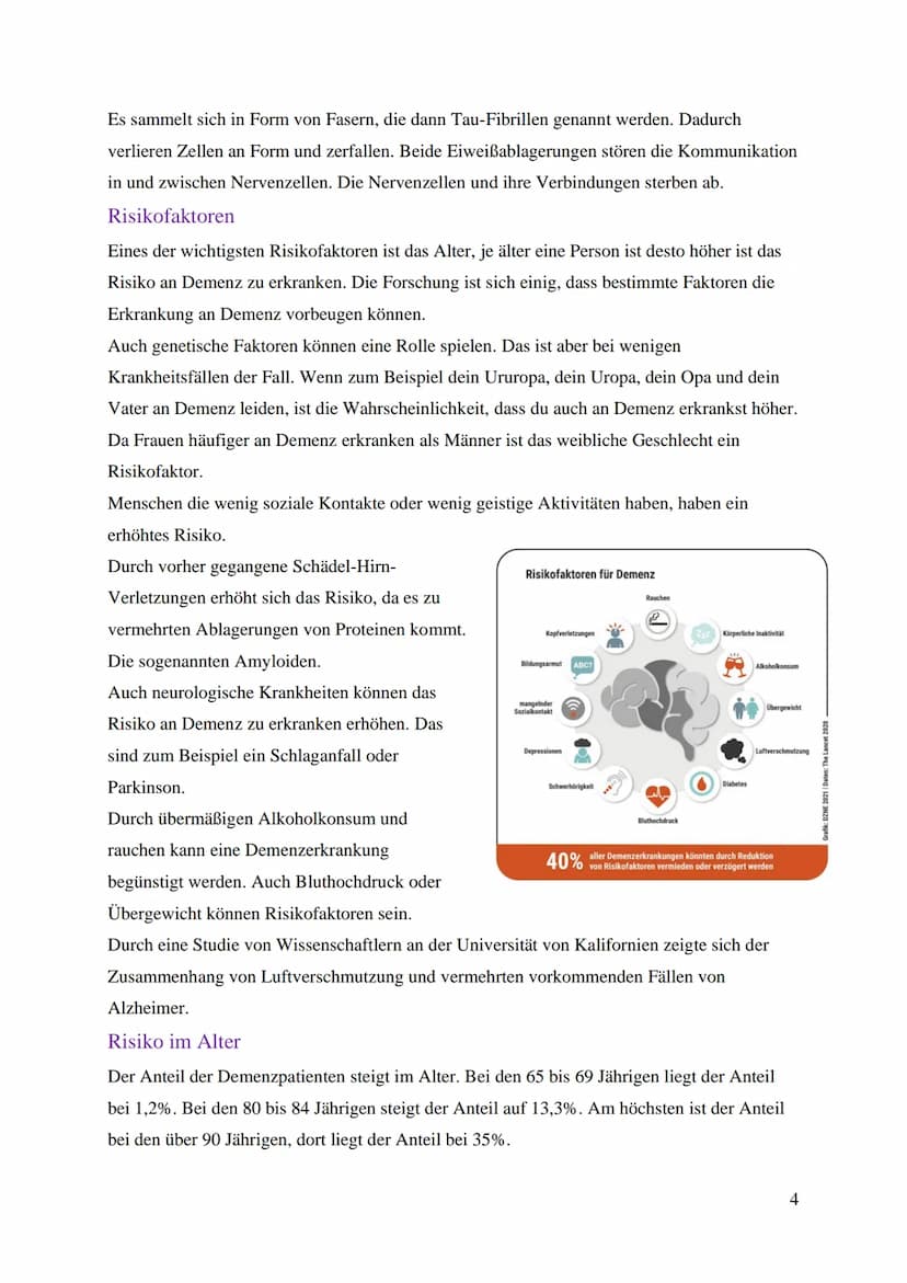 Demenz Inhaltsverzeichnis
1. Allgemeines
1.1 Primäre Demenz
1.2 Sekundäre Demenz
1.3 Alzheimer-Demenz
1.4 Vaskuläre Demenz
1.5 Frontotempora