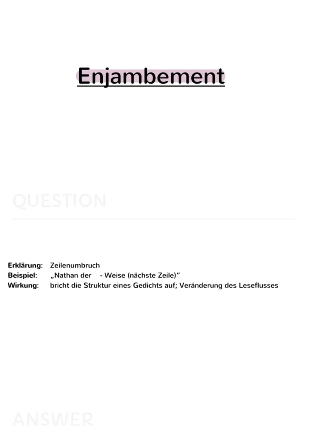rhetorische
Mittel Akkumulation
Erklärung + Wirkung
QUESTION
Erklärung: Anhäufung; mehrere Unterbegriffe werden aufgezählt
Beispiel: ,,Nun r