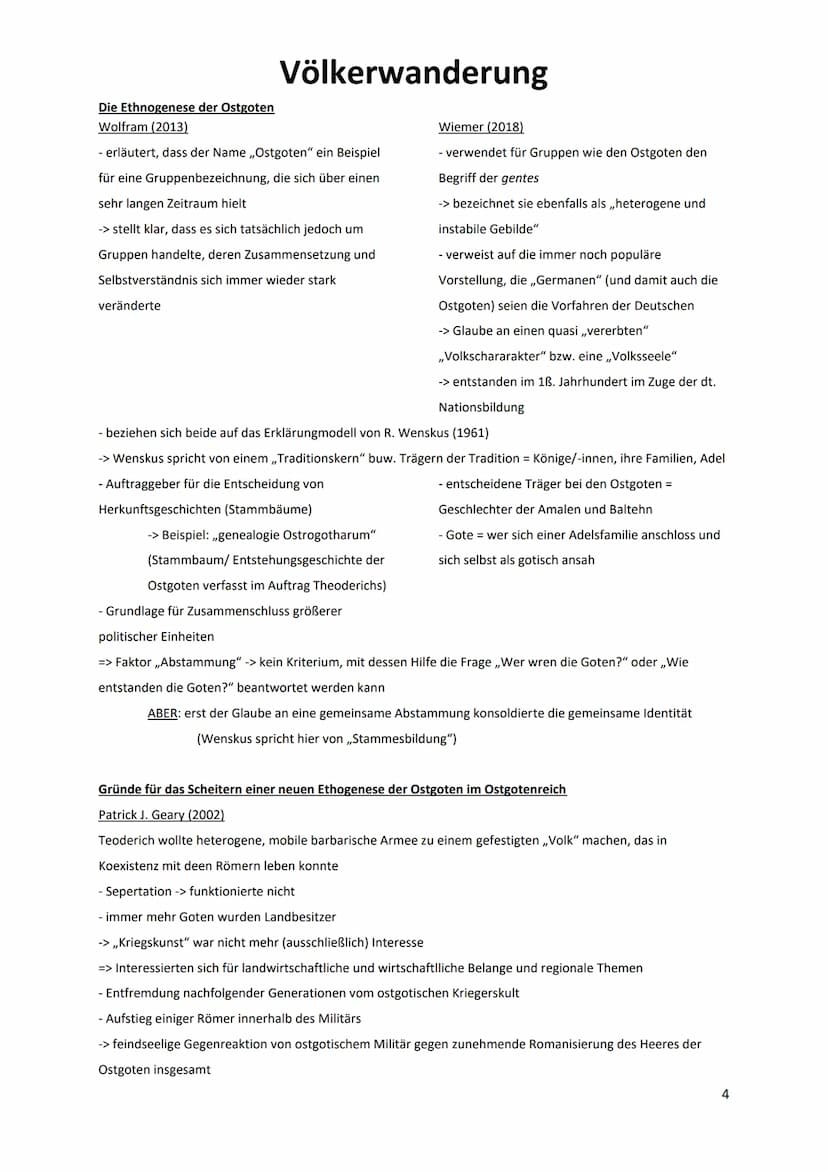 Schulbuchtext von 1975
Bedeutung der Völkerwanderung für die europäische Geschichte
●
Ende des weström. Reiches durch ,,germ." Wanderungsbew