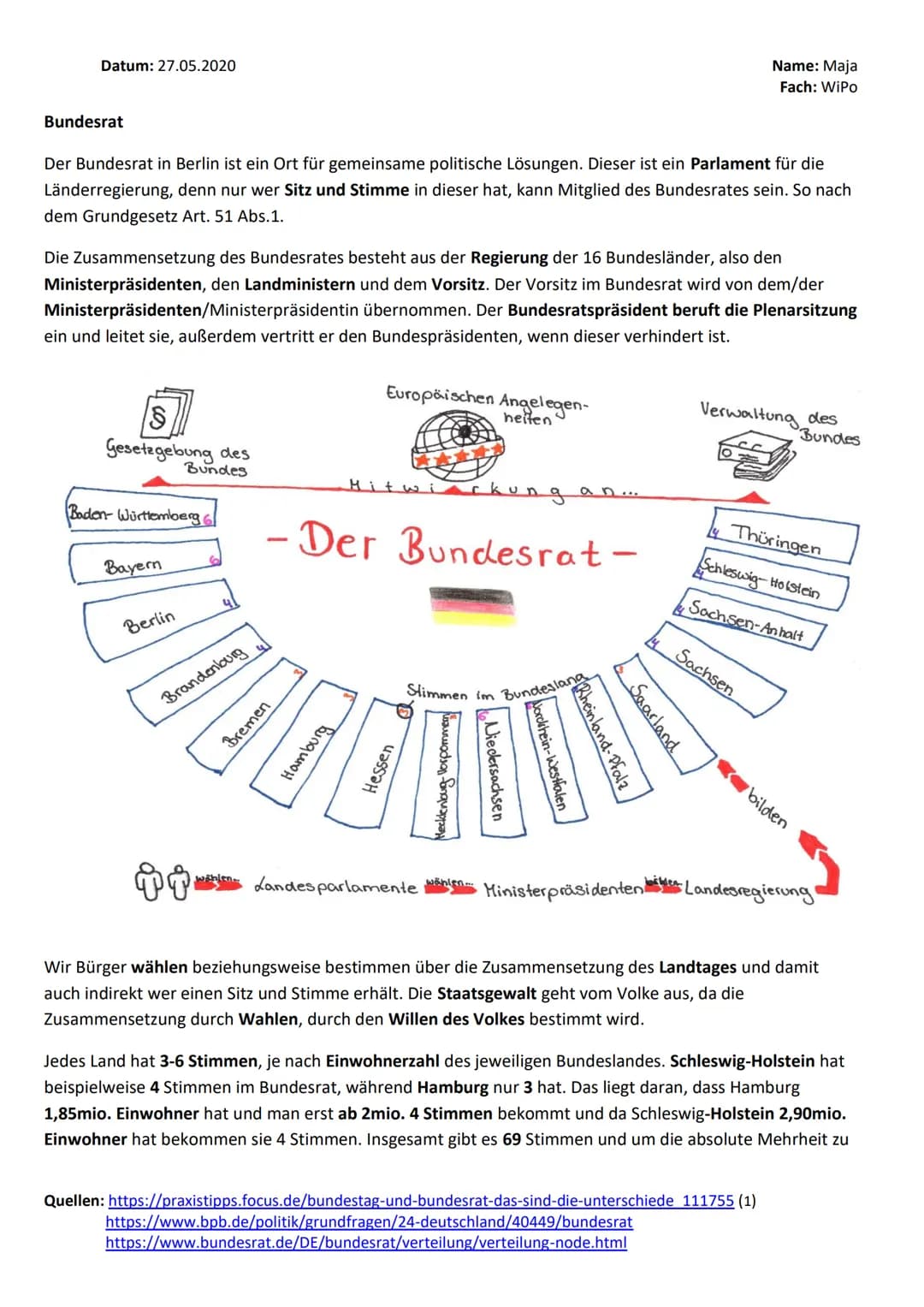 Datum: 27.05.2020
Bundesrat
Der Bundesrat in Berlin ist ein Ort für gemeinsame politische Lösungen. Dieser ist ein Parlament für die
Länderr