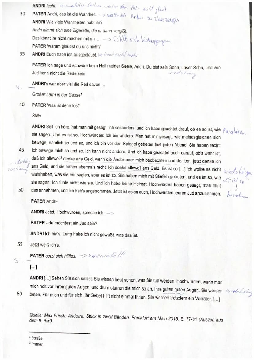 1
2
5
10
15
20
25
Klausur Nr. 3
Aufgabe:
Analysiere den folgenden Auszug aus, Andorra", indem du ...
einen Einleitungsteil formulierst (Einl