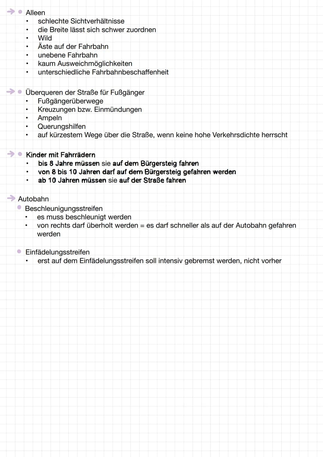 Straße
Richtungsfahrbahn
Seiten-/Parkstraßen
• Sonderwege
Fahrstreifen
Fahrbahnmarkierungen
• Sperrfläche
Lektion 4 -
Haltelinie
●
darf nich
