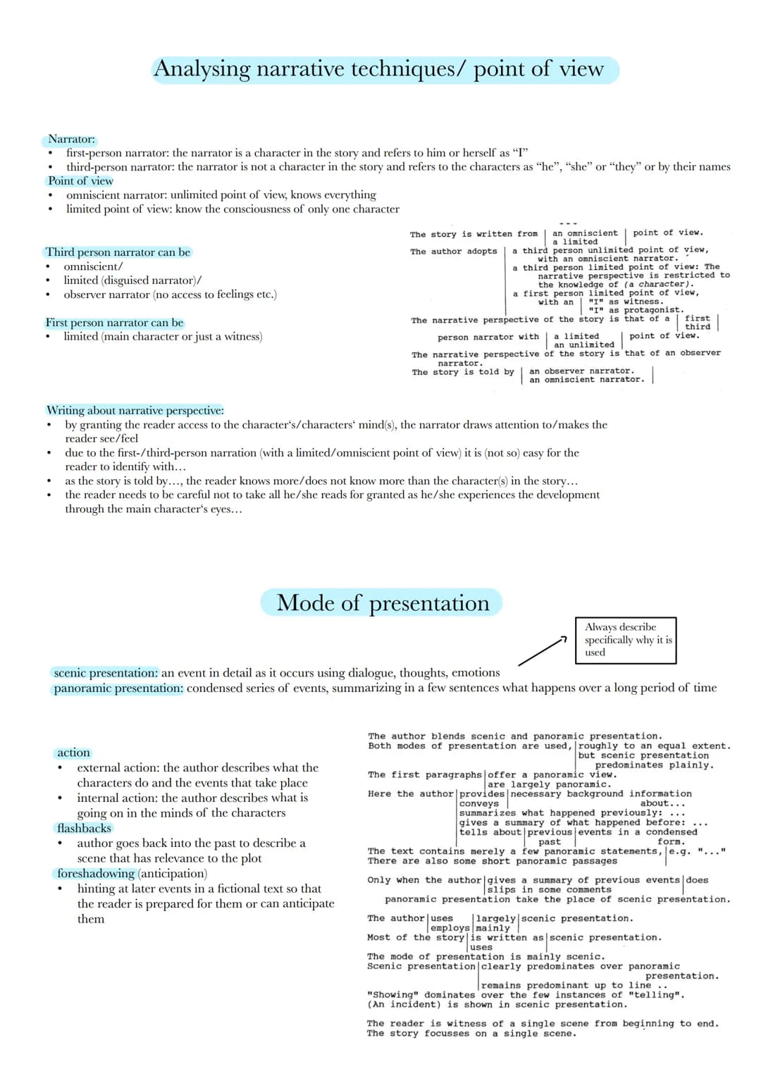 Text types
●
Writing an analysis
●
poem
Drama/plays
Novels
Film-scripts
Short stories
always start with summary
basic structure: structure-l