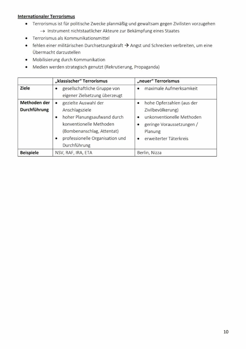 13.1. Friedenssicherung als nationale und internationale Herausforderung
Internationale Konflikte und Kriege
,,Alte" und ,,neue" Kriege
Defi