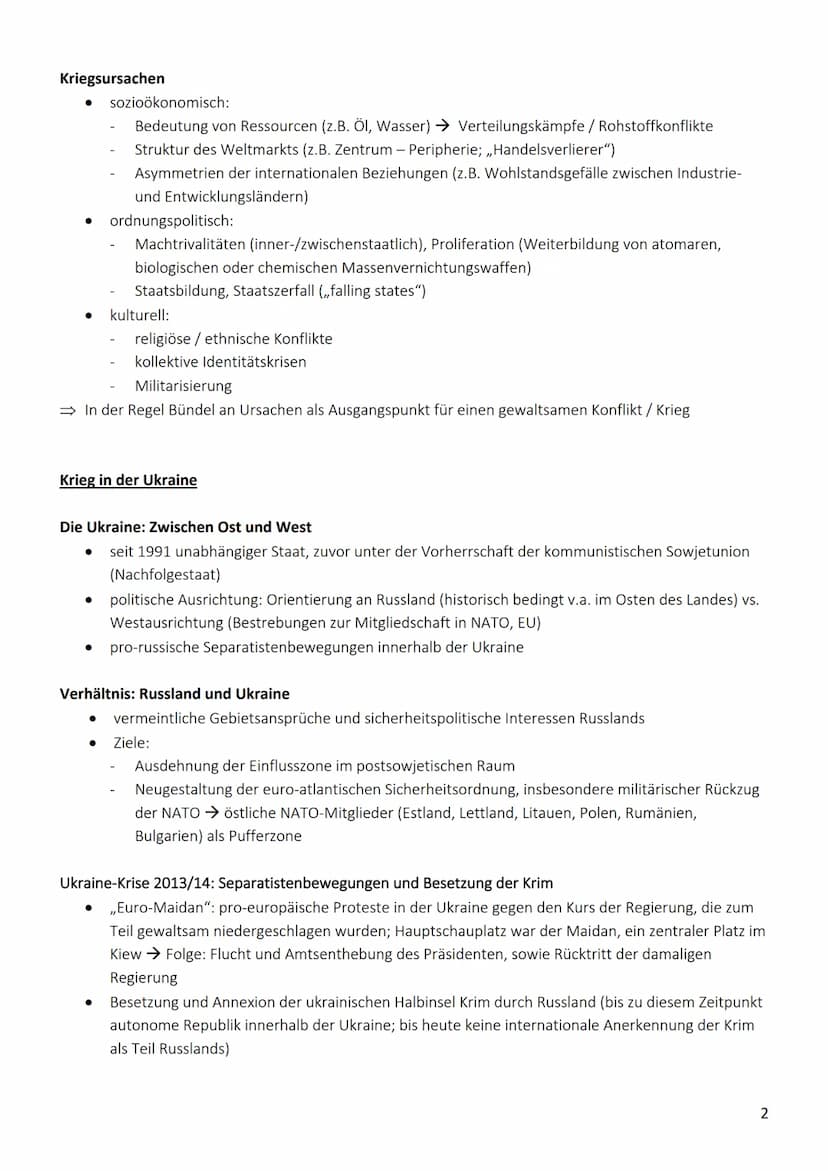 13.1. Friedenssicherung als nationale und internationale Herausforderung
Internationale Konflikte und Kriege
,,Alte" und ,,neue" Kriege
Defi