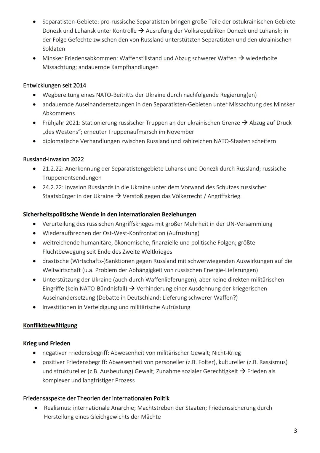 13.1. Friedenssicherung als nationale und internationale Herausforderung
Internationale Konflikte und Kriege
,,Alte" und ,,neue" Kriege
Defi