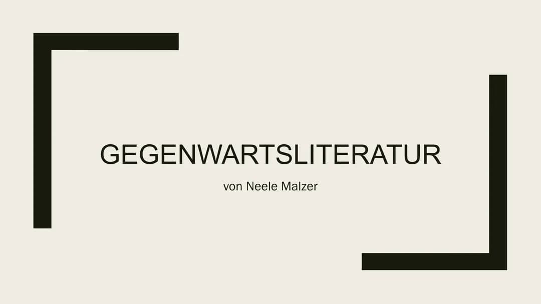 Gegenwartsliteratur seit 1990: Merkmale und Einfluss der Globalisierung