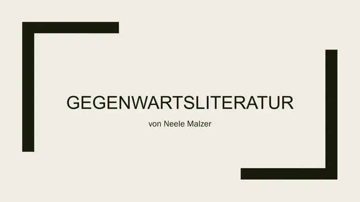 Know Gegenwartsliteratur- Präsentation  thumbnail