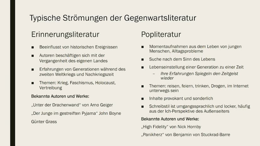 GEGENWARTSLITERATUR
von Neele Malzer Inhaltsverzeichnis
■
■
Definition
Merkmale
Wichtige Ereignisse
Welt- und Menschenbild
Themen
Typische S