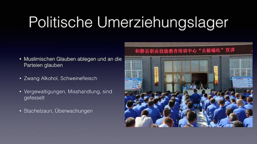 Uiguren
Muslimische Minderheit in China
Wissam Azdoud 15.01.2020
© France 24 ●
Einzigartiges Volk in China (Turkstammende Volksgruppe)
●
• S
