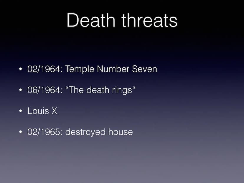 Malcolm X • Who is Malcolm X?
●
●
●
●
●
●
table of contents
●
Family
Early years
Death threats
Assassination
Philosophy
Malcolm X:"Message t