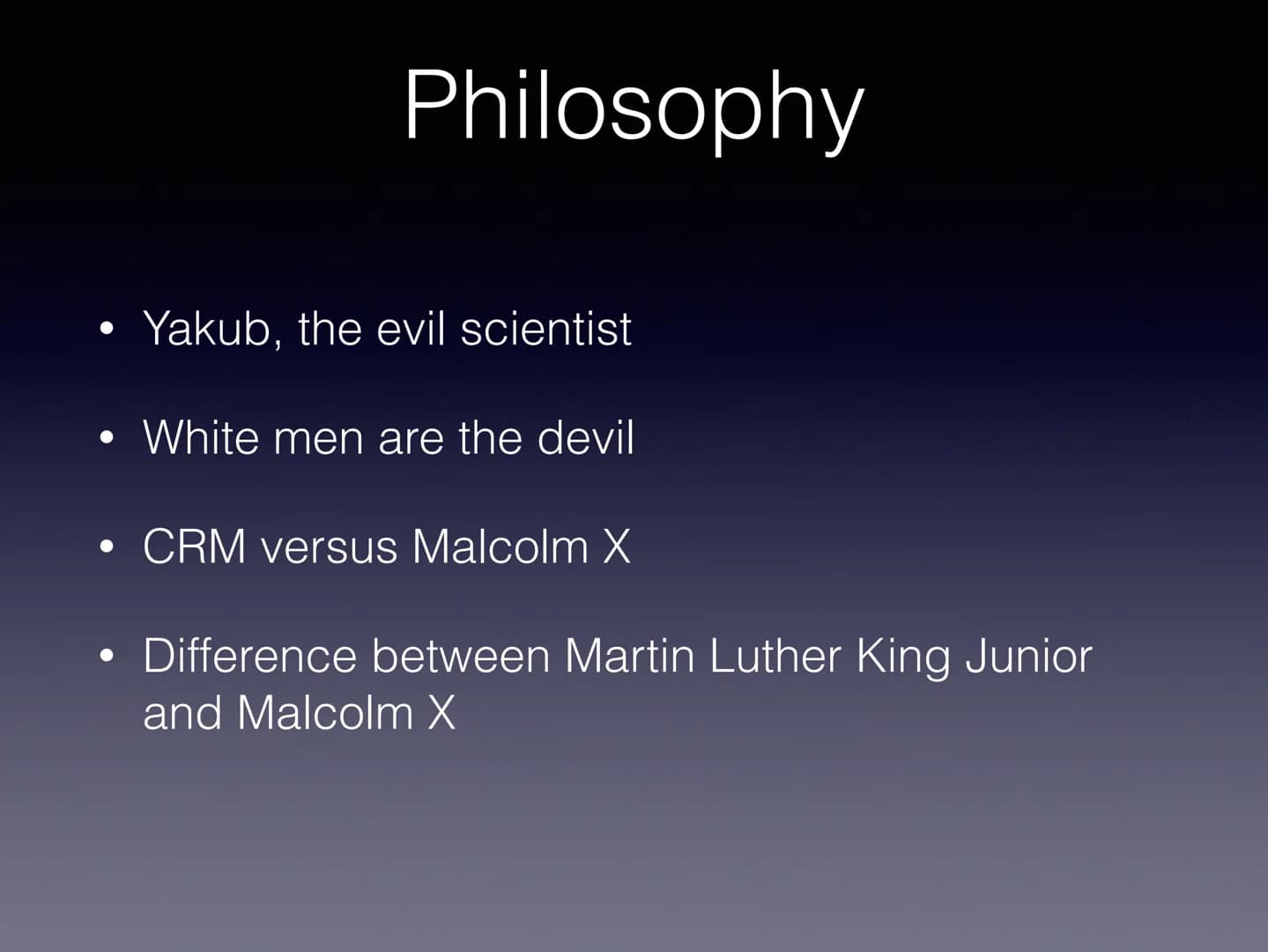 Malcolm X • Who is Malcolm X?
●
●
●
●
●
●
table of contents
●
Family
Early years
Death threats
Assassination
Philosophy
Malcolm X:"Message t