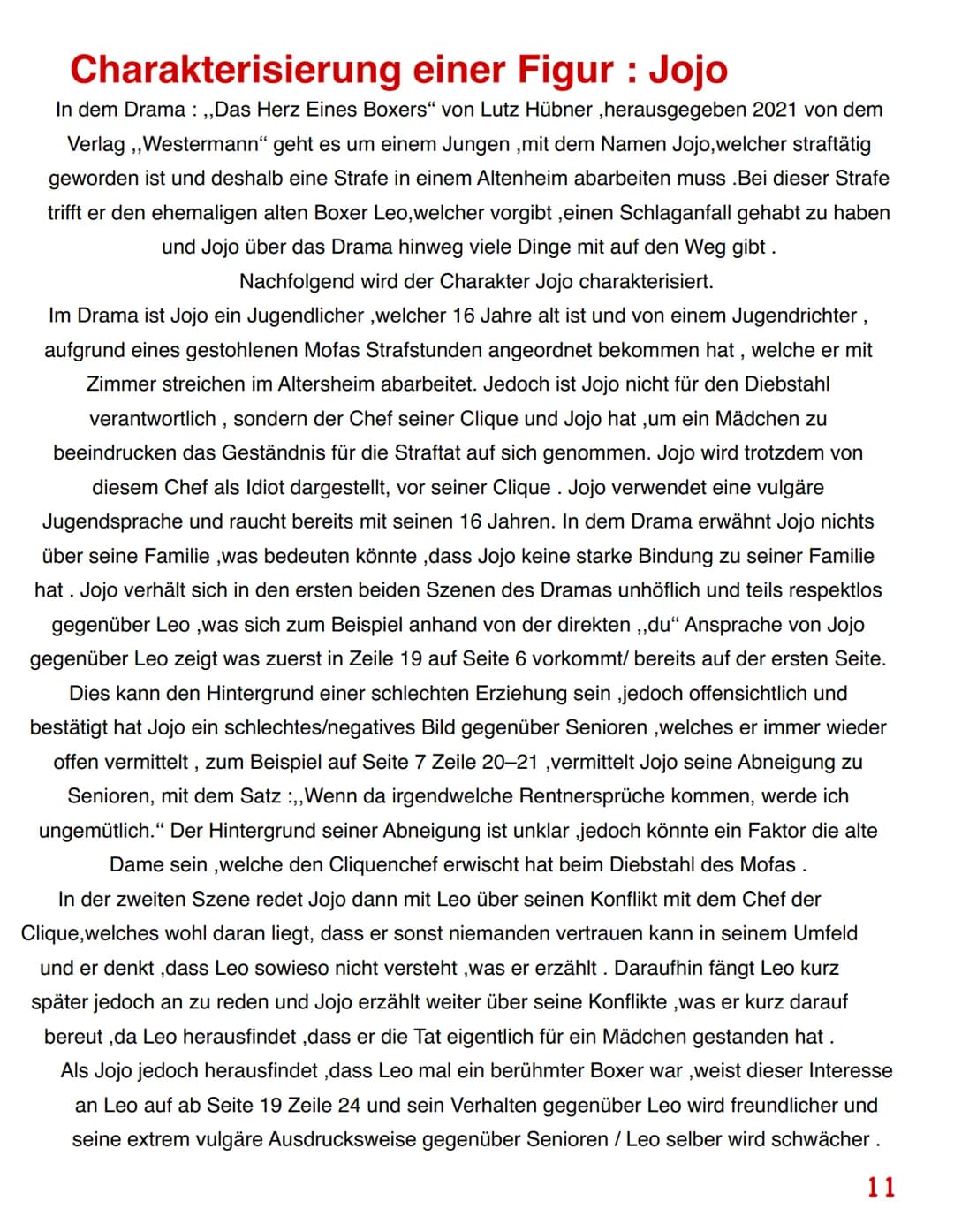 DAS HERZ EINES BOXERS -LUTZ HÜBNER
Portfolio Fach :Deutsch
Von J. A. Hahne Szenenanalyse zu Szene 2
In der zweiten Szene aus dem Buch „, Das