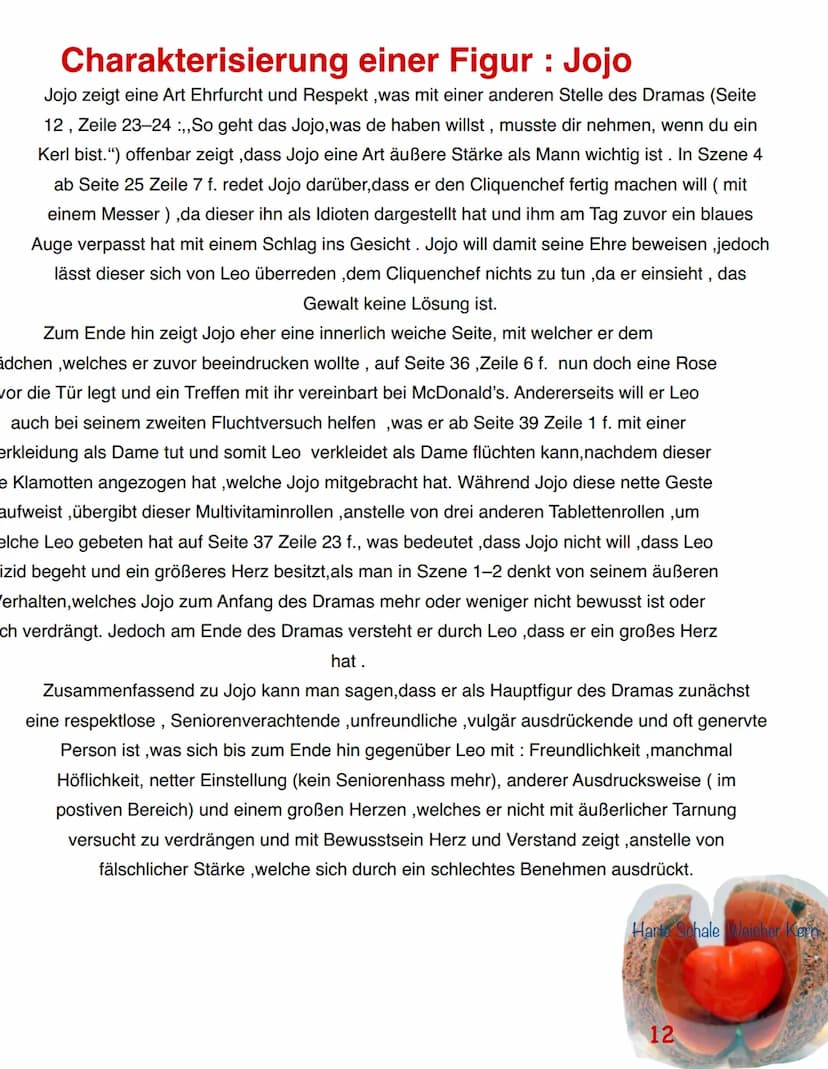 DAS HERZ EINES BOXERS -LUTZ HÜBNER
Portfolio Fach :Deutsch
Von J. A. Hahne Szenenanalyse zu Szene 2
In der zweiten Szene aus dem Buch „, Das