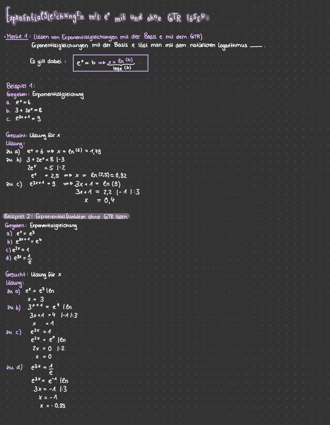 Exponentialfunktionen: Einstieg und Wiederholung
Beispiel
Anfangsbestand
Zuwachs
Allgemeine
Funktionsgleichung
Funktionsgleichung f(x) = 20x
