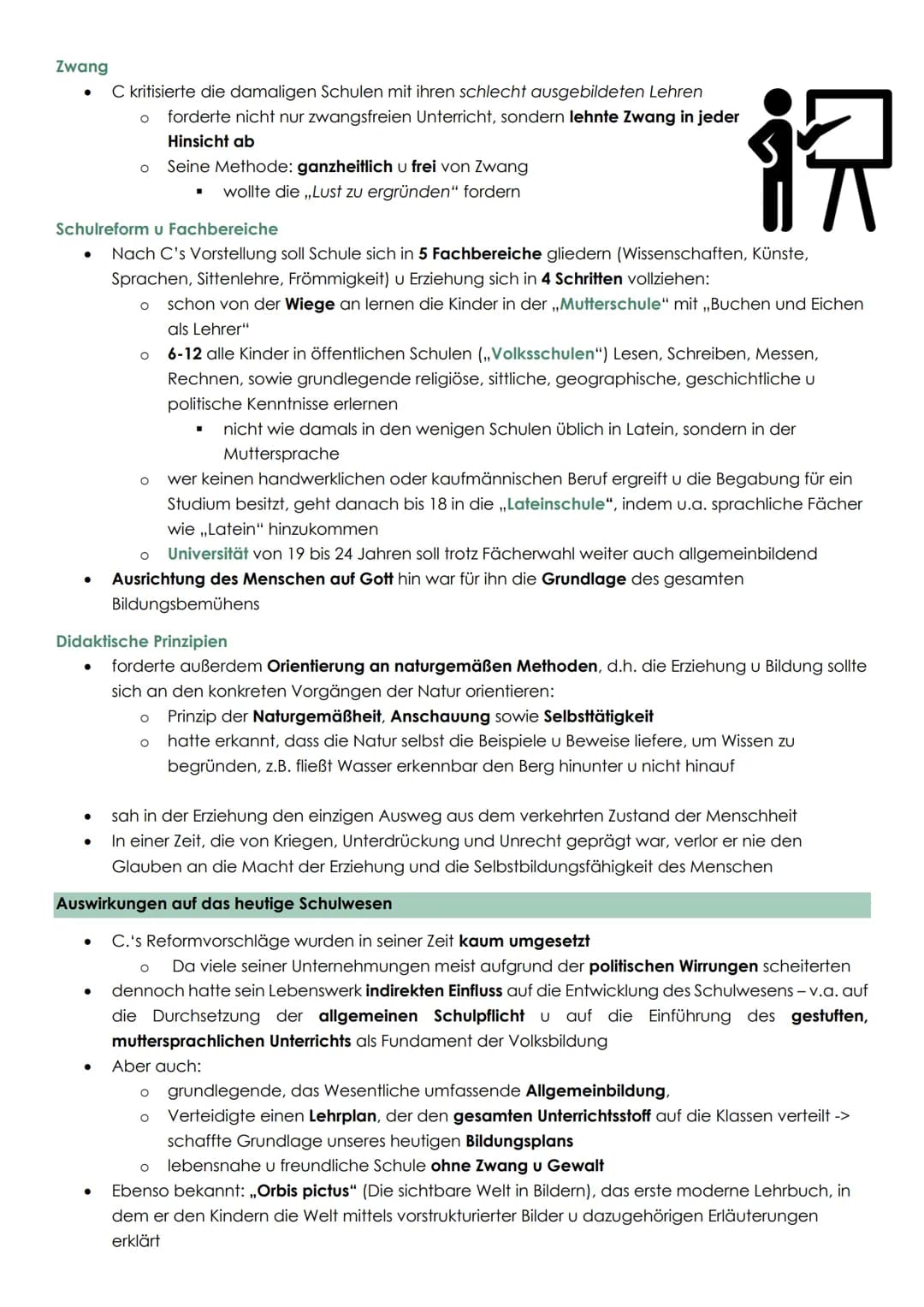 Biografie
●
●
●
Zählt Klassikern der Pädagogik des 17. Jh
Nachdem er mit 11 Jahren seine beiden Eltern, sowie 2 Schwestern
verloren hatte
●
