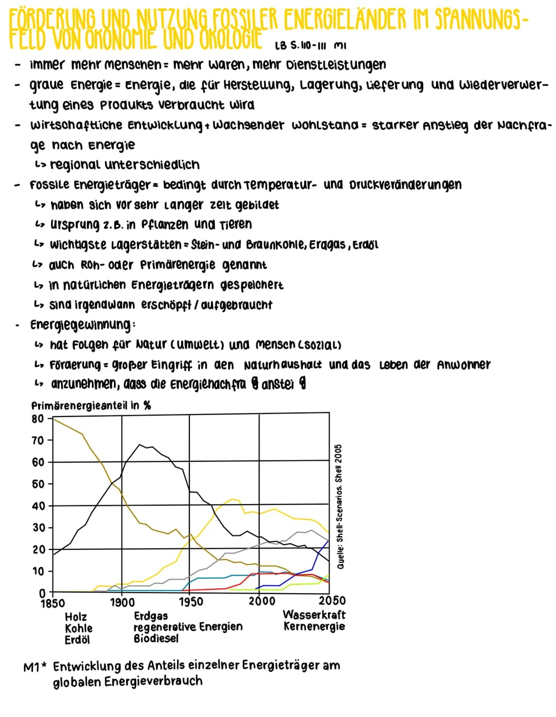 FÖRDERUNG UND NUTZUNG FOSSILER ENERGIELÄNDER IM SPANNUNGS-
FELD VON ÖKONOMIE UND OROLOGIE
LB S.110-111 MI
immer mehr menschen mehr waren, me