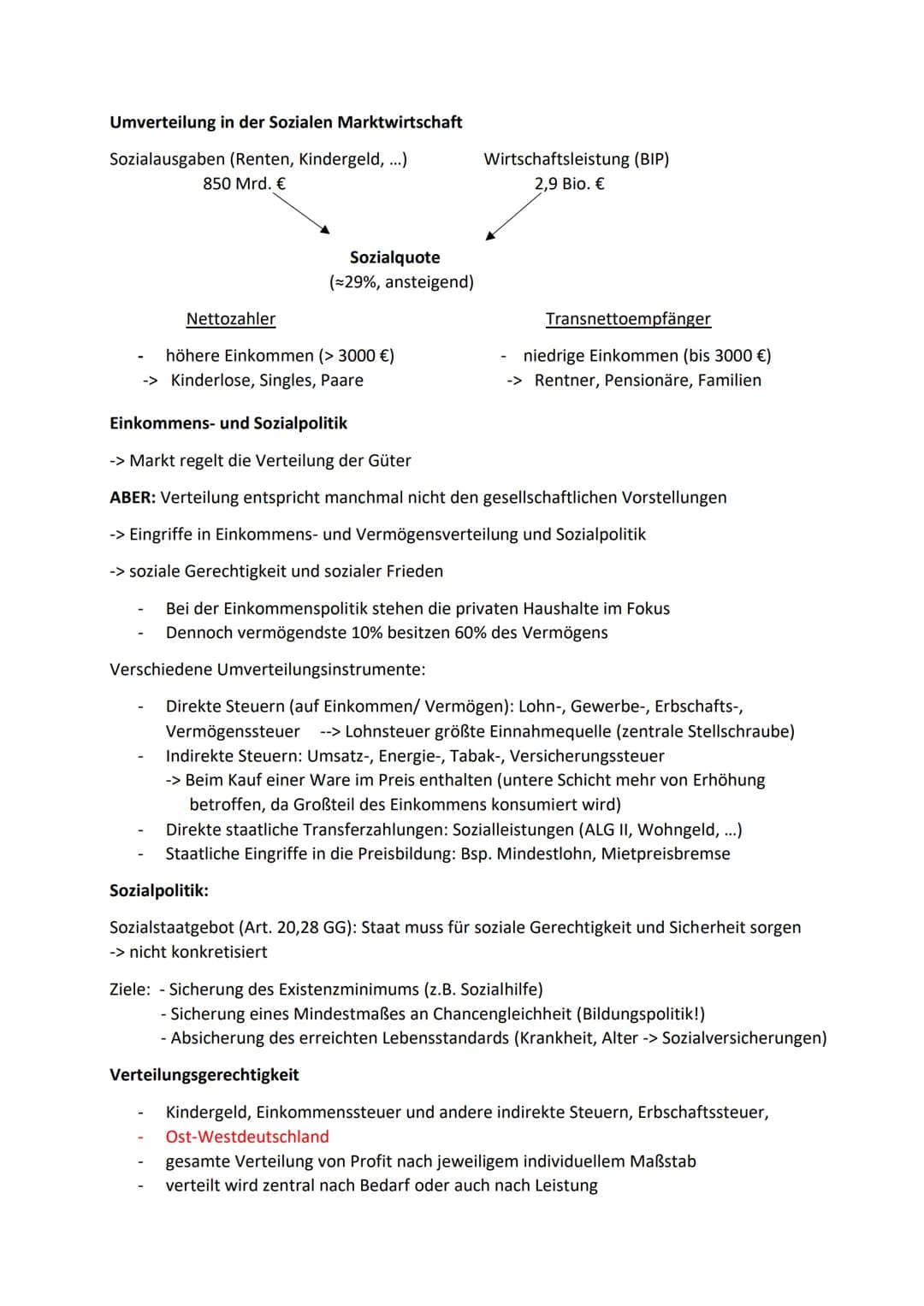 Distributionsfunktion und Verteilungsgerechtigkeit
Distributionsfunktion des Staates = Aufgabe, bei der Verteilung des Volkseinkommens so
ei