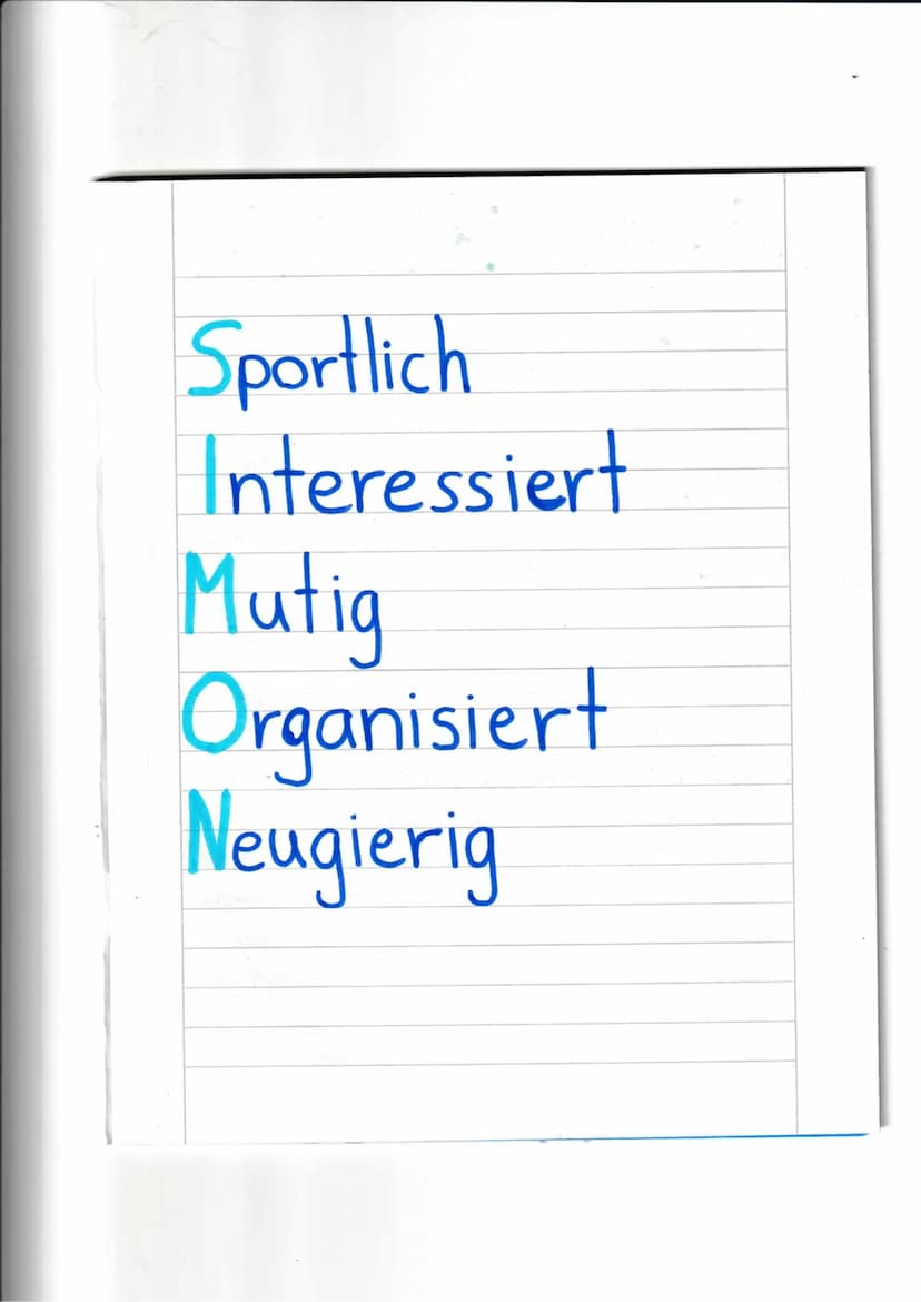 Steckbrief
Vorname:
Nachname:
Alter:
Korpergrasser
Mutter:
Beruf (Mutter):
Vater:
Hobbys:
Rolle:
Bester Freund:
Feinde:
Simon
Laub
13 Jahre
