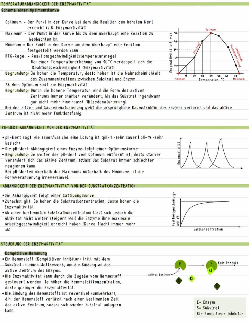 ΕΝΥΜΑΤΙΚ
Def. Enzyme sind Biokatalysatoren, die die Aktivierungsenergie erheblich herabsetzen und die Reaktion dadurch
extrem beschleunigen.