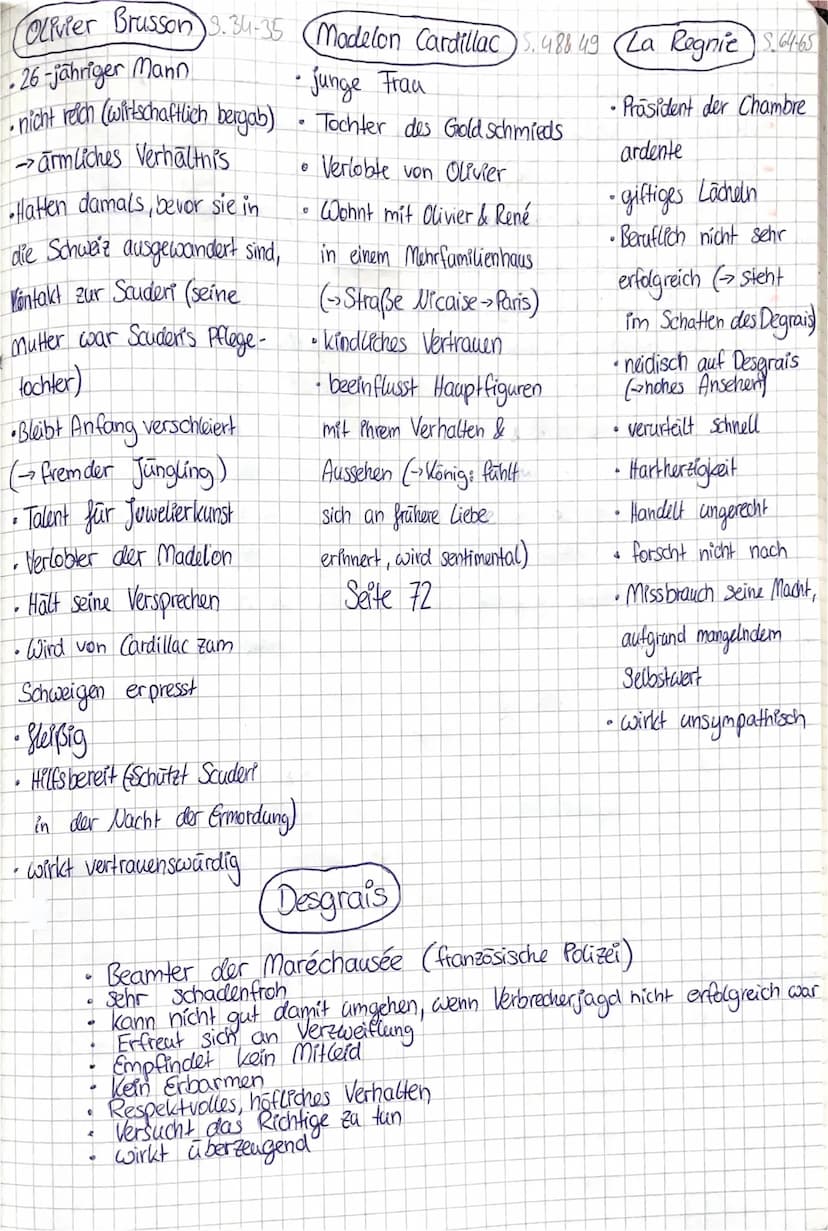 Madeleine von Scuderis. 44-47
René Cardillac 5.25
73 Jahre alt
Goldschmied
• eigene Meinung
Schriftstellerin / Dichterin •verurteilt nicht g