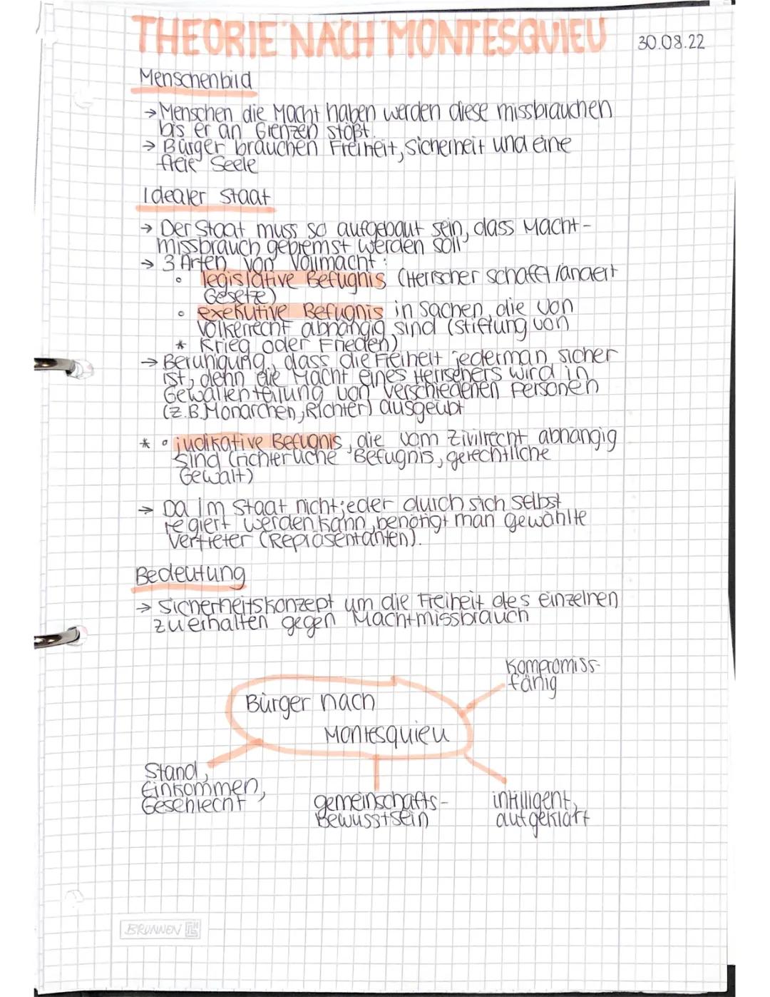 Theorie nach Montesquieu 