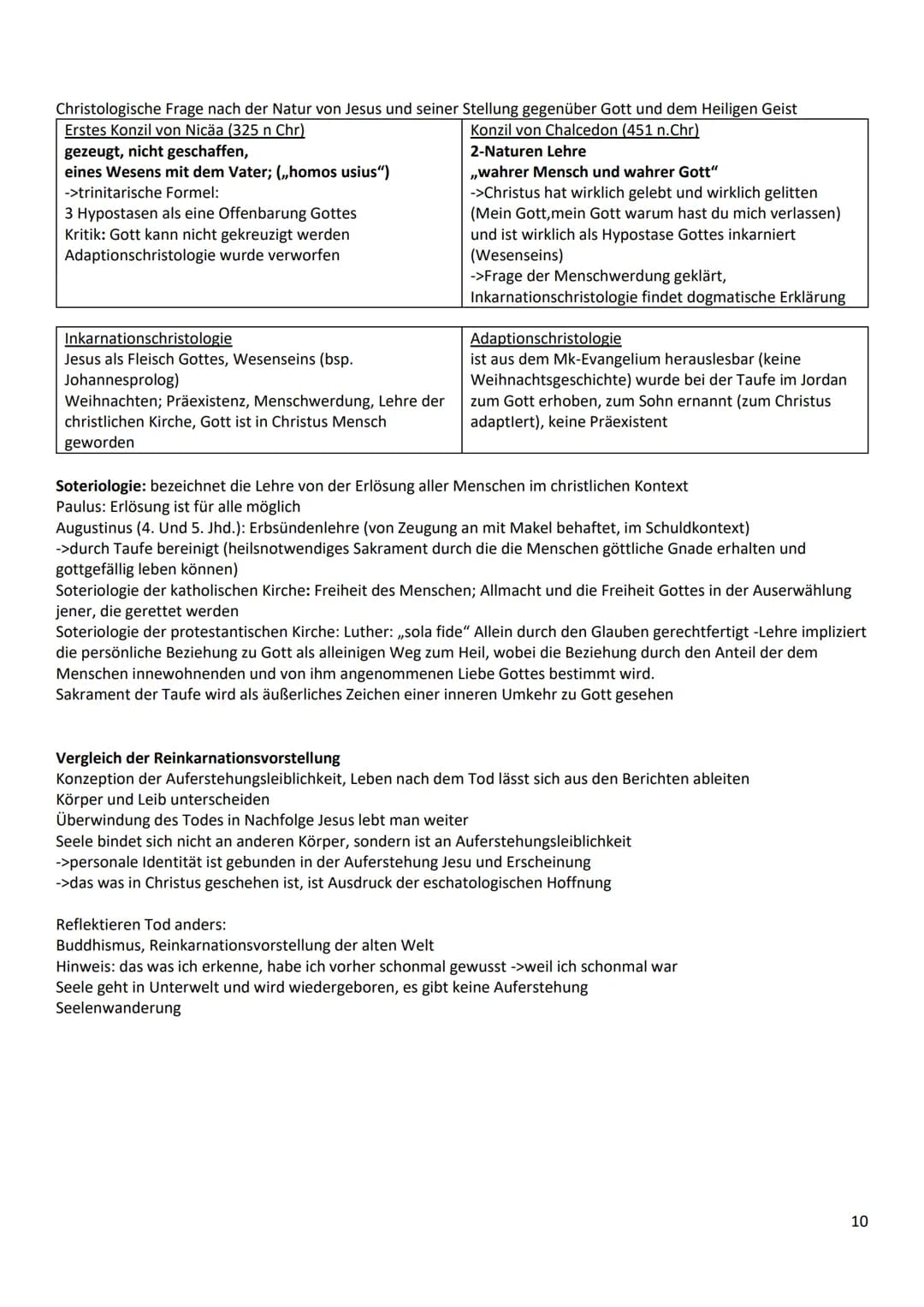 ABI-ZUSAMMENFASSUNG
I. Christologie
Historischer Jesus vs. Christus des Glaubens
->kontroverse Person (konfliktreiches Auftreten, Auferstehu