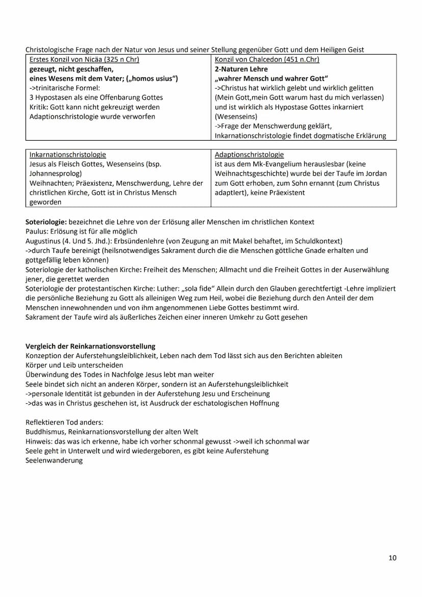 ABI-ZUSAMMENFASSUNG
I. Christologie
Historischer Jesus vs. Christus des Glaubens
->kontroverse Person (konfliktreiches Auftreten, Auferstehu