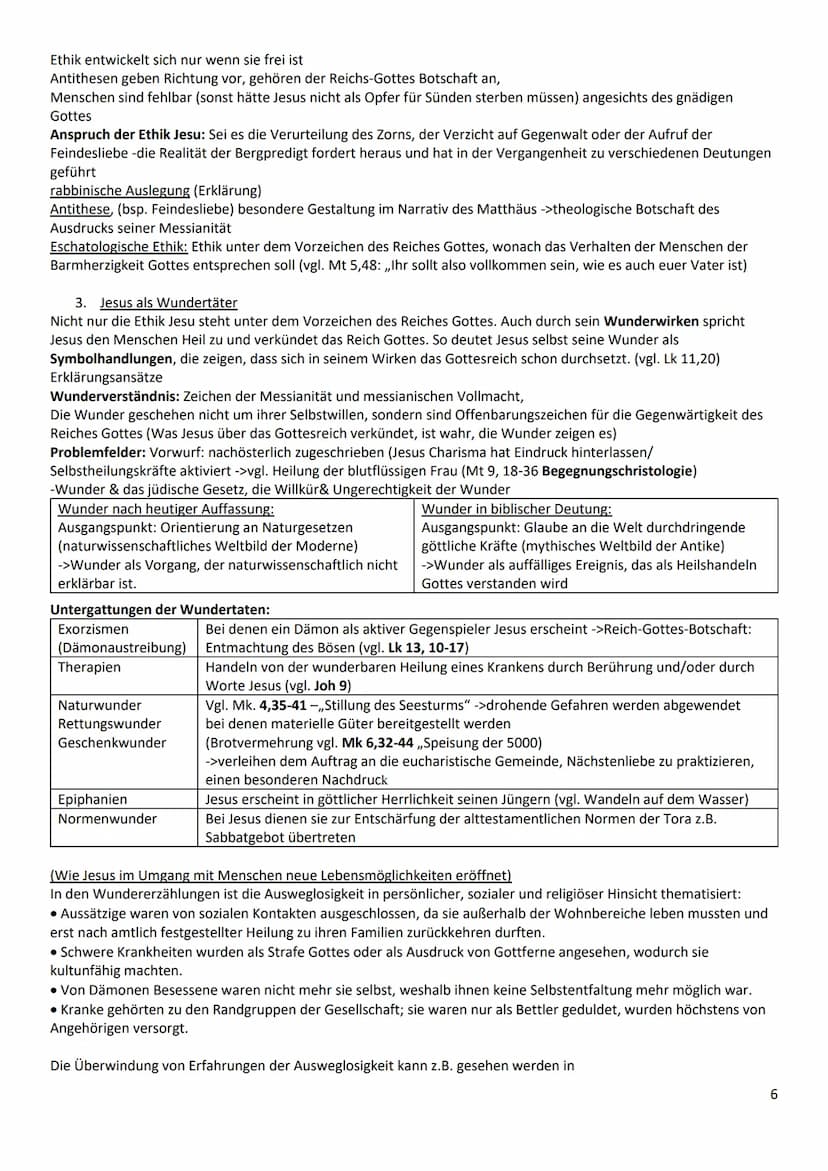 ABI-ZUSAMMENFASSUNG
I. Christologie
Historischer Jesus vs. Christus des Glaubens
->kontroverse Person (konfliktreiches Auftreten, Auferstehu