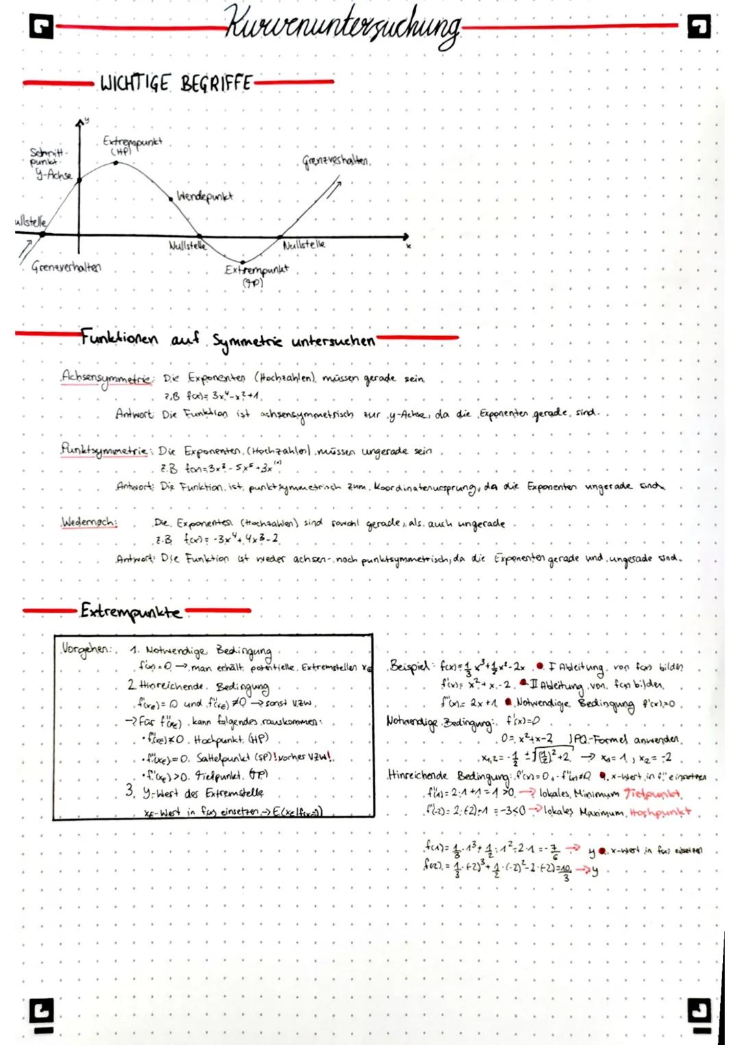 Wendepunkt-

Beispiel: $f(x) = x^3$, soll auf WP untersucht werden.
$f'(x) = 3x^2$. Bis zur III-Ableitung ableiten
$f''(x) = 6x$.
$f'''(x) =