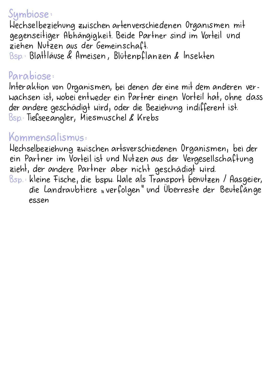 wechselbezichungen
Parasitismus:
Zusammenleben von Organismen verschiedener Arten mit einseitigem
Nutzen für eine Art, dem Parasiten.
Bsp. Z