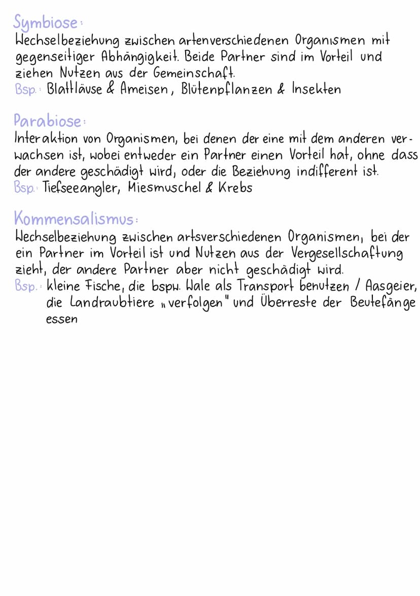 wechselbezichungen
Parasitismus:
Zusammenleben von Organismen verschiedener Arten mit einseitigem
Nutzen für eine Art, dem Parasiten.
Bsp. Z